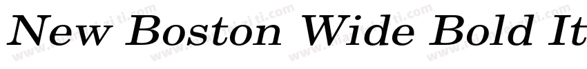 New Boston Wide Bold Italic字体转换